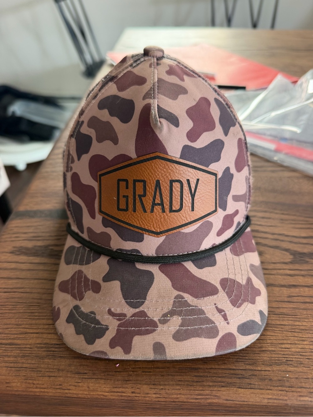 Custom Grady Camouflage Trucker Cap - Brown Camo